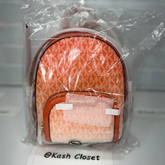 Michael Kors Backpack Jaycee Extra-Small Ombré Logo Convertible Backpack Poppy main image 5